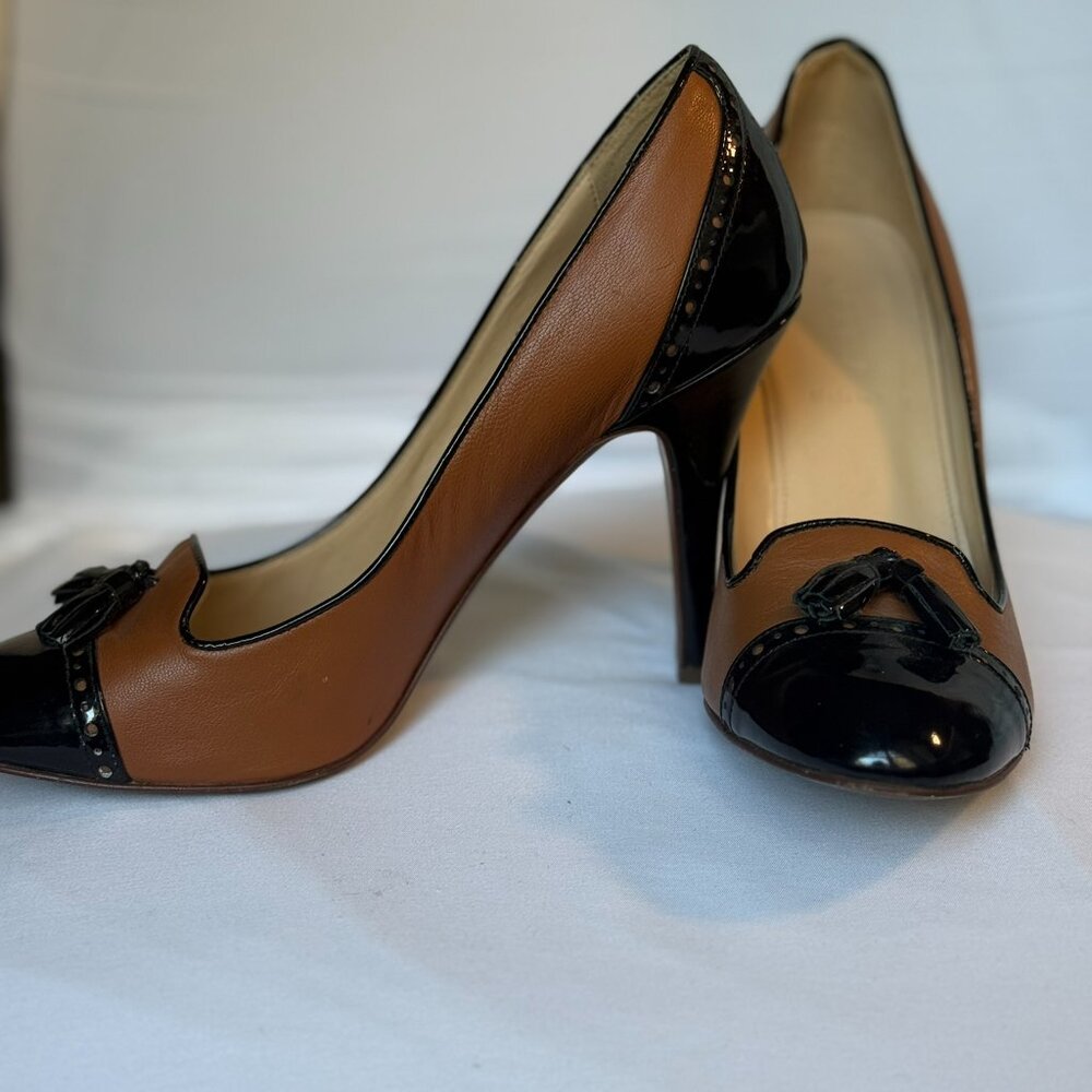 J.Crew Italian Made Spectator Style Leather Pumps